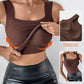 🥳2026 HOT SALE🥳💞50K+ SOLD!🛍️🏆 Last Day to Feel Ultimate Comfort! Women‘s U-Neck Tops with Built-in Bra – 80% OFF Only £8.99! 💖💐💃