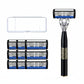 🪒 6-Blade Manual Razor Set – Smooth Shave With a Balanced Metal Handle ✨