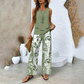 🔥Mother's Day Hot Sale 50% OFF🌺Women's Trendy Print 2 Piece Outfits Sleeveless Top & Pants