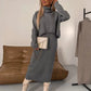 🎉Happy New Year! 50% OFF 🛍️Midi Sweater Dress & Turtleneck Ensemble
