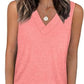 🔥Women's Sleeveless V-Neck Slimming Loose Fit Casual Tank Top T-Shirt
