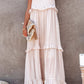 Women's Summer Casual Sleeveless Strappy Backless flounces Dress