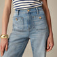 ⭐2025 Best Selling Jeans-42% OFF👖Tummy Control Cropped Wide-Leg Jeans