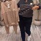 Casual Striped Ankle Sports Two-Piece Sets