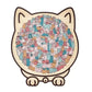 🎁🧩135-Piece Morandi-Colored Cat Shaped Wooden Jigsaw Puzzle