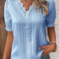 💥2025 New Arrival Pre-Sale✨V Neck Plain Lace Elegant Shirt