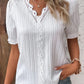 💥2025 New Arrival Pre-Sale✨V Neck Plain Lace Elegant Shirt