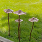 Antique Iron Lotus Leaf Garden Stake