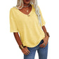 🌸Women's Solid Color V-Neck T-shirt