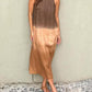 💃BIG SALE ONLY TODAY! - Women's casual cotton and linen sleeveless slit gradient tie-dye long dress