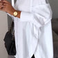 🎁Big Sale 2025🎁💥-Lapel Shirt with Slit