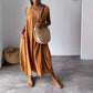 Cotton and Linen Sleeveless Casual Dress with Pocket