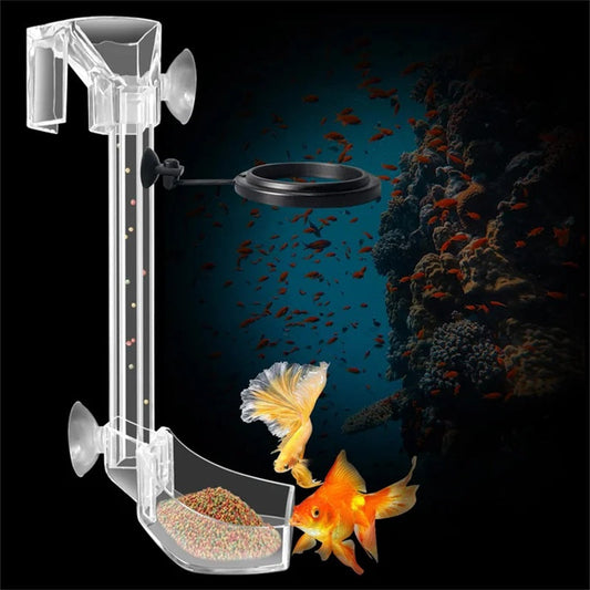 Multi-Function Efficient Transparent Feeder for Fish Tanks