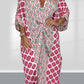 Women's Print V Neck Loose-Fit Dress