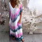 🎁NEW STYLE 49% OFF🎁Casual Loose Printed V-Neck Long Dress
