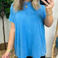 Women's Trendy Striped Round Neck Short Sleeve T-Shirt