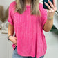 Women's Trendy Striped Round Neck Short Sleeve T-Shirt