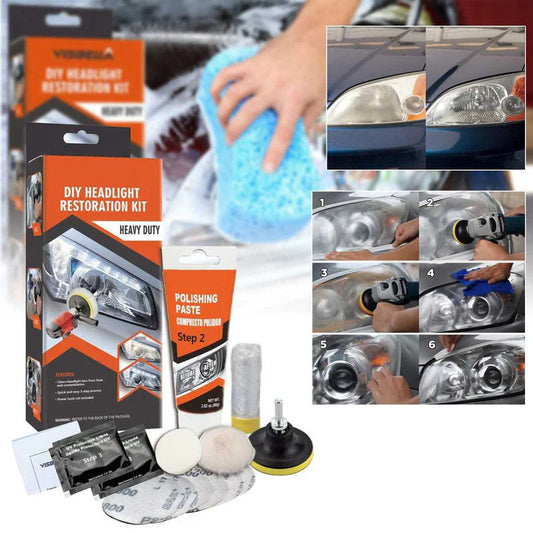 Car Headlight Restoration Quick Polishing Paste Kit