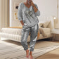🌷LAST DAY SALE 50% OFF💝Devil's Eye Gold Foil Top and Sequin Pants Set
