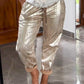 🌷LAST DAY SALE 50% OFF💝Devil's Eye Gold Foil Top and Sequin Pants Set