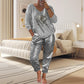 🌷LAST DAY SALE 50% OFF💝Devil's Eye Gold Foil Top and Sequin Pants Set