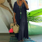 Women’s Casual Long Dress with Short Sleeves