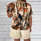 Trendy 2 Piece Set - Print Short Sleeve Tee & Shorts