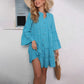 Women's Flared Sleeve Polka Dot Dress