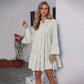 Women's Flared Sleeve Polka Dot Dress