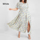 HOT SALE 50% OFF🌸Women's Bohemian Floral Split Maxi Dress With Elastic Waist