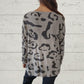 Italiaanse t-shirt met lange mouwen voor dierenprint voor vrouwen