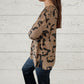 Italiaanse t-shirt met lange mouwen voor dierenprint voor vrouwen