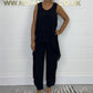 Super low discount Women's casual sleeveless top and trouser suit in large sizes