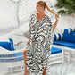 Casual Flowing V-Neck Long Swimsuit Cover Ups