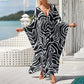 Casual Flowing V-Neck Long Swimsuit Cover Ups
