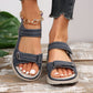 Women’s Wedge Sandals with Hook & Loop Straps