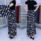 Elastic Waist Pleated Maxi Skirt