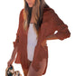 Women's Solid Semi-Sheer Button Front Cover Up