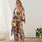 HOT SALE 50% OFF💖Printed Long Back-Hem Top Loose Pants 2 Piece Set
