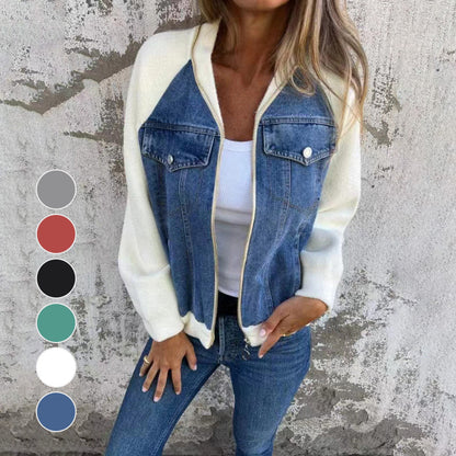 💥49%OFF💥Women's Creative Denim Splicing Jacket