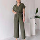 💖 Women's V-Neck Short-Sleeve Casual Jumpsuit