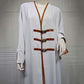 Long Sleeve V-neck Muslim Jalabiya for Women
