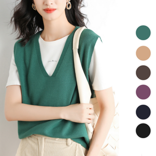 🍁Hot Sale 50% off🍁Women's Ultra-Soft V-Neck Knit Vest