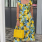 Plus size Lemon print tunic dress