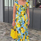 Plus size Lemon print tunic dress