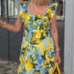 Plus size Lemon print tunic dress
