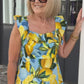 Plus size Lemon print tunic dress