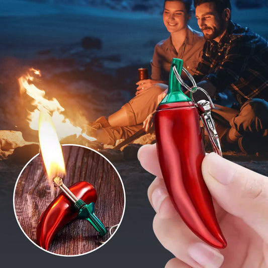 Emergency Survival Keychain Lighter with Permanent Match