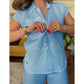 CASUAL SOLID COLOR COTTON AND LINEN PANTS TWO-PIECE SET