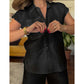 CASUAL SOLID COLOR COTTON AND LINEN PANTS TWO-PIECE SET